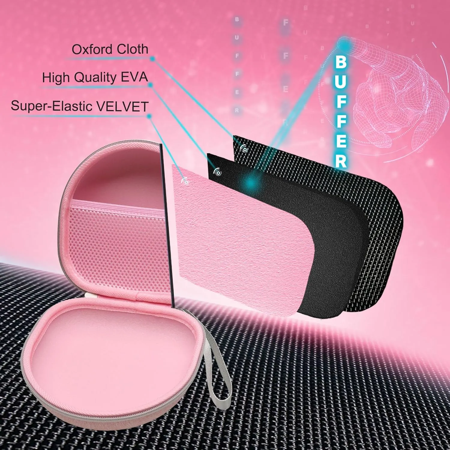 XANAD Kids Headphones Case Compatible with iClever HS19 / BTH12 / Candy Bila/MIDOLA MD-B01 / noot Products/EarFun/IMYB Foldable Kid Headphone, Mint Green (Case Only)
