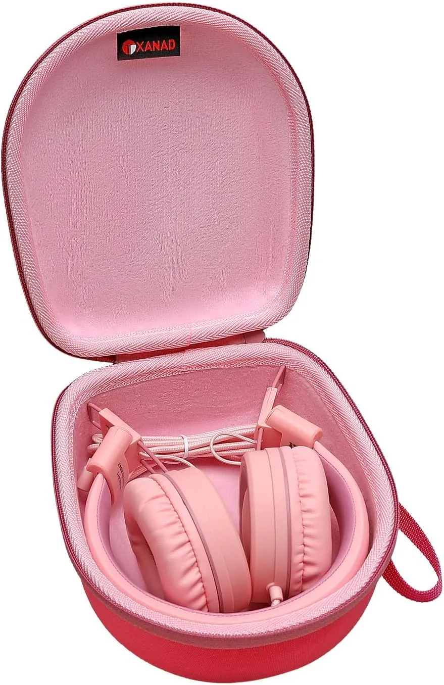 XANAD Pink Case for Noot Products K11, Elecder i37, POWMEE M1, POWMEE M2, Mpow CH8, iRAG J01, Noot Products K22, NIVAVA K8, iClever, Sonitum Kids Headphones (Only Case)