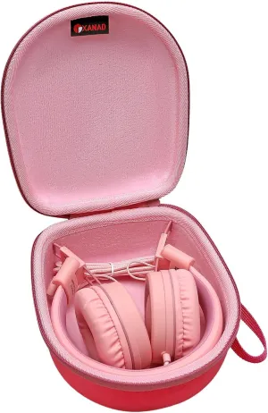 XANAD Pink Case for Noot Products K11, Elecder i37, POWMEE M1, POWMEE M2, Mpow CH8, iRAG J01, Noot Products K22, NIVAVA K8, iClever, Sonitum Kids Headphones (Only Case)