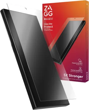 ZAGG InvisibleShield Glass Elite Samsung Galaxy S24 Ultra Screen Protector - Ultra-Strong Aluminosilicate, Enhanced Scratch Resistance, Recycled Materials, EZ Apply, Fingerprint and Smudge Resistant