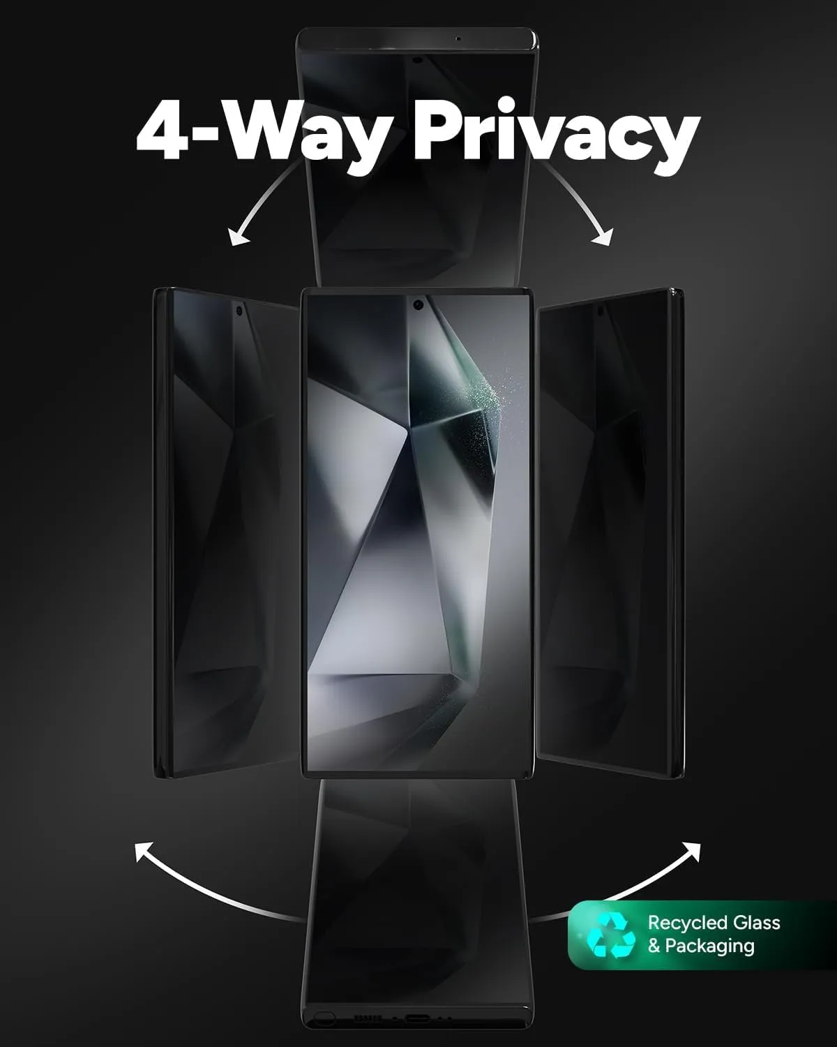 ZAGG InvisibleShield Glass Privacy 360 iPhone 16/15 Screen Protector - 4-Way Privacy Filter, 5X Stronger with Reinforced Edges, Scratch & Smudge-Resistant Surface, Install Tray Included